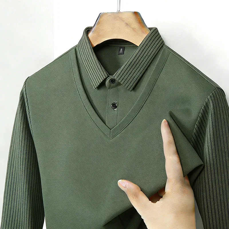 Men's Fake Two Piece Shirt Col - Golf Tees recension och pris