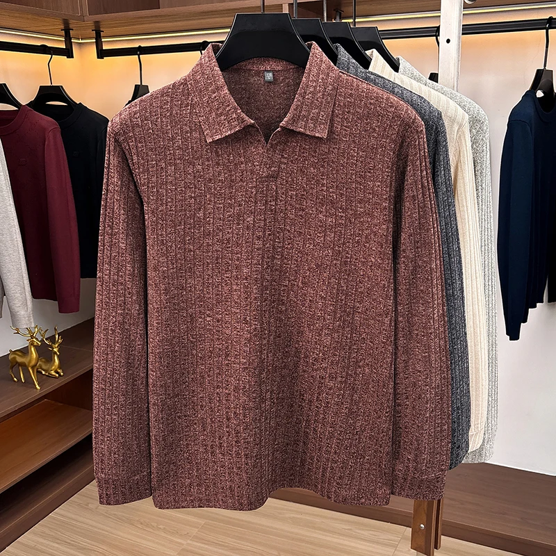 Men Polo Collar V‑Neck Knit Sw - Golf Tees recension och pris