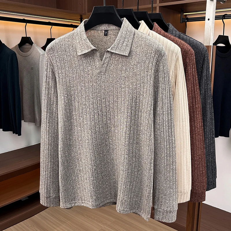 Men Polo Collar V‑Neck Knit Sw - Golf Tees recension och pris